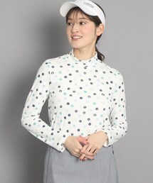 adabat | ドットロゴデザイン 長袖モックネックプルオーバー(Tシャツ/カットソー)