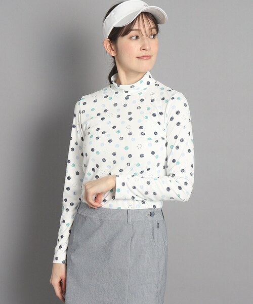 adabat（アダバット）の「◆ドットロゴデザイン 長袖モックネックプルオーバー（Tシャツ/カットソー・レディース・ピンク系その他/グリーン系その他2/ネイビー系・38/40/42/36）」の13枚目の写真