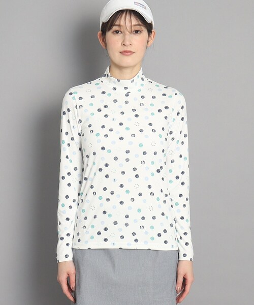 adabat（アダバット）の「◆ドットロゴデザイン 長袖モックネックプルオーバー（Tシャツ/カットソー・レディース・ピンク系その他/グリーン系その他2/ネイビー系・38/40/42/36）」の16枚目の写真