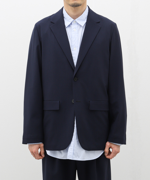 ATON エイトン　ウール　テーラードジャケット　サイズ2 ネイビー ATON / エイトン】HIGH TWIST WOOL TAILORED JACKET（テーラード