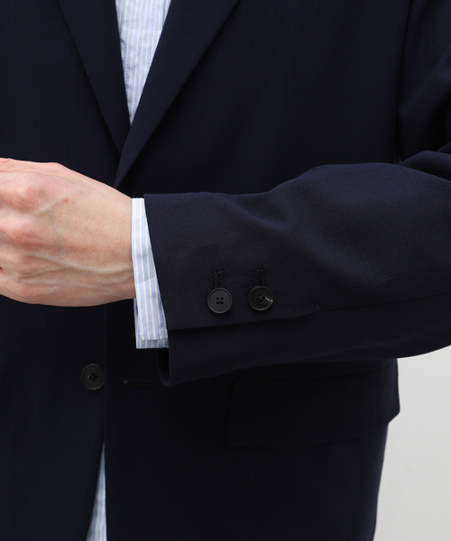 ATON（エイトン）の「【ATON / エイトン】HIGH TWIST WOOL TAILORED JACKET（テーラードジャケット・メンズ・ネイビー・6/4）」の9枚目の写真