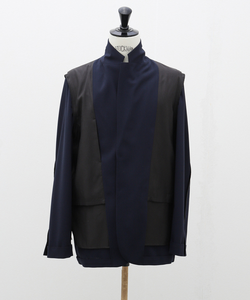 ATON エイトン　ウール　テーラードジャケット　サイズ2 ネイビー ATON（エイトン）の「【ATON / エイトン】WOOL OXFORD TAILORED