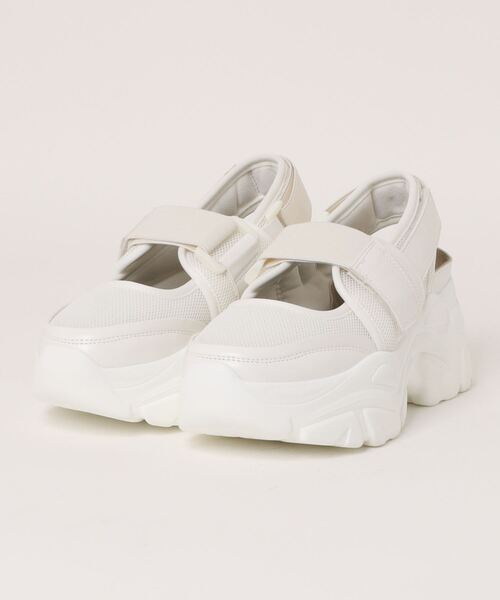 Parade(パレード)の「【厚底】ワンストアツゾコサンダル 373-WK(サンダル・レディース・ブラック/ホワイト・M/L/LL/S)」の1枚目の写真