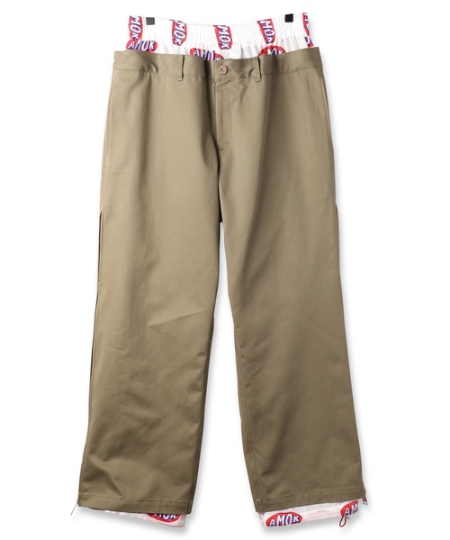 amok(アモク)の「LOGO LINING DOCKING PANTS(チノパンツ・メンズ・ブラック/カーキ・S/M/L)」の13枚目の写真