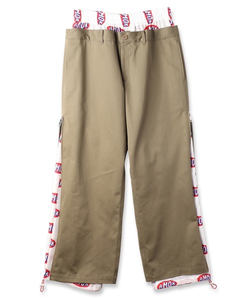 amok(アモク)の「LOGO LINING DOCKING PANTS(チノパンツ・メンズ・ブラック/カーキ・S/M/L)」の15枚目の写真