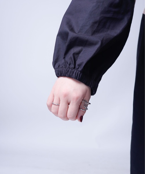 rovtski(ロフトスキー)の「配色ノーカラーシャツワンピース(シャツワンピース・レディース・ブラック・FREE)」の11枚目の写真