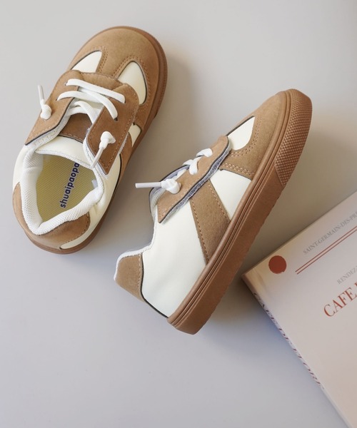 Bambin（ボンバン）の「【 Bambin / ボンバン 】 コントラストカラー クラシック スニーカー（スニーカー・キッズ・アイボリー/ブラウン・15 /16/17）」の8枚目の写真