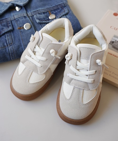 Bambin（ボンバン）の「【 Bambin / ボンバン 】 コントラストカラー クラシック スニーカー（スニーカー・キッズ・アイボリー/ブラウン・15 /16/17）」の9枚目の写真