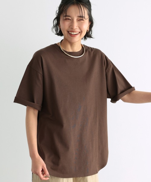 BARNYARDSTORM(バンヤードストーム)の「BARNYARDSTORM / BIGシルエットT(Tシャツ/カットソー・レディース・ブラウン/ホワイト・FREE)」の4枚目の写真