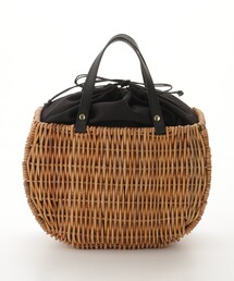 cachellier(カシェリエ） 半月型かごバッグ大（BK）