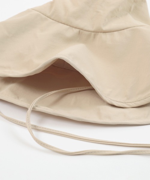 SEA DRESS（シードレス）の「撥水ナローリボンハット（ハット・レディース・ベージュ/ブラック・FREE）」の7枚目の写真