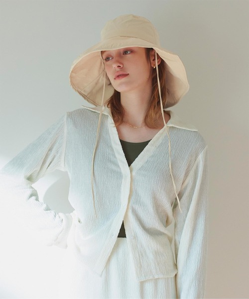 SEA DRESS（シードレス）の「撥水ナローリボンハット（ハット・レディース・ベージュ/ブラック・FREE）」の13枚目の写真