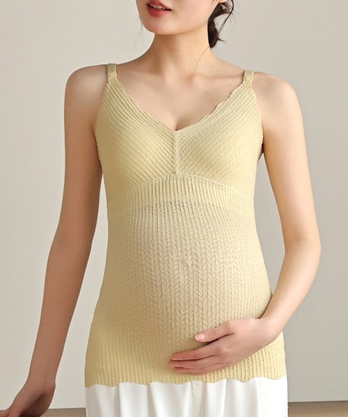 aimoha（アイモハ）の「マタニティキャミソール (SS)（マタニティウェア/グッズ・レディース・ブラック/ブルー/ホワイト/ベージュ/イエロー・MEDIUM/LARGE/X-LARGE/XX-LARGE）」の5枚目の写真