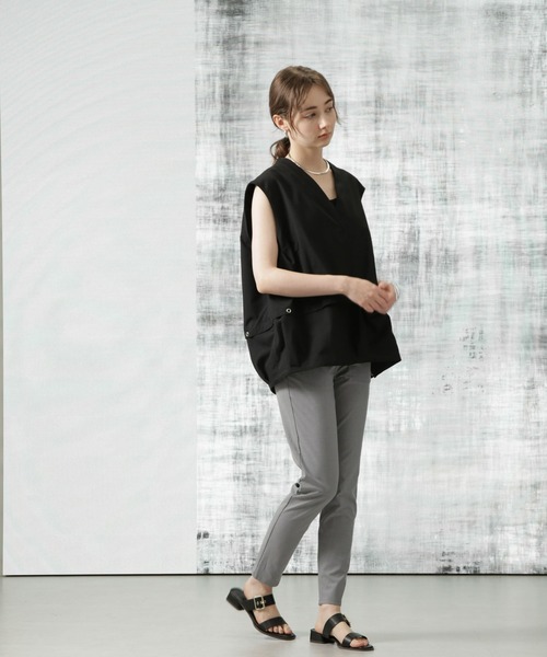 Apo(s)ture（アポスチャー）の「NANCY-001/TRスキニーパンツ（スラックス・レディース・ブラック/グレー/ブラウン/ベージュ・XS/S/M/L/XL）」の17枚目の写真