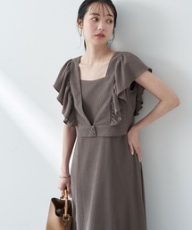 SET2点　フリルショルダーツーピースワンピース