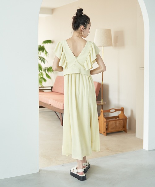 earth music&ecology(アースミュージックアンドエコロジー)の「SET2点 フリルショルダーツーピースワンピース(ワンピース・レディース・イエロー/ラベンダー/ブラウン/ブルー・FREE)」の13枚目の写真