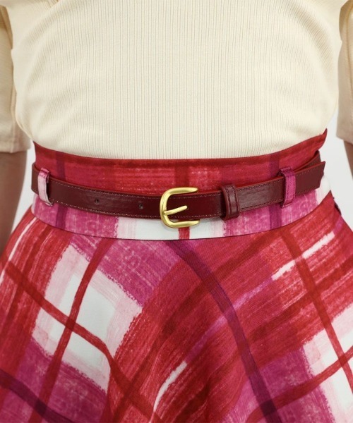 an another angelus（アンアナザーアンジェラス）の「カラーペイントチェック柄フレアースカート/ananotherangelus（スカート・レディース・レッド/ブルー・FREE）」の8枚目の写真