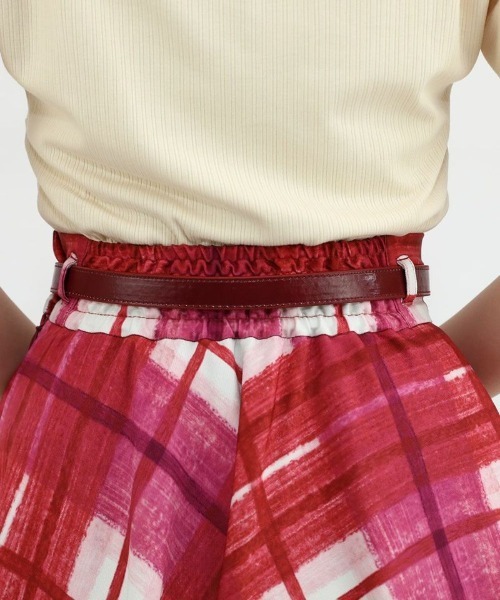 an another angelus（アンアナザーアンジェラス）の「カラーペイントチェック柄フレアースカート/ananotherangelus（スカート・レディース・レッド/ブルー・FREE）」の11枚目の写真