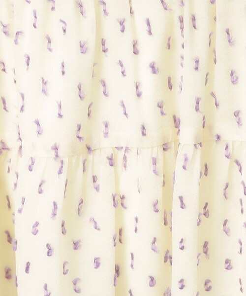 OPAQUE.CLIP（オペークドットクリップ）の「◆シアーカットドビーティアードワンピース【洗濯機洗い可】（ワンピース・レディース・ブラック/オフホワイト・40/38/36）」の6枚目の写真