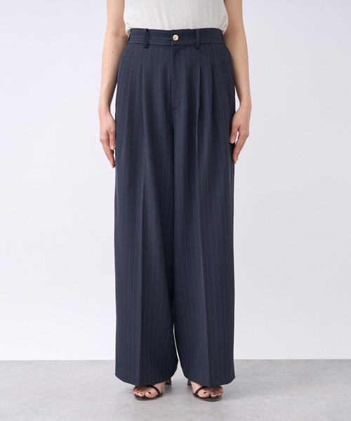 RIVE DROITE（リヴドロワ）の「ピンストライプスラックス（スラックス・レディース・ネイビー/ライトベージュ/ブラウン・38/36）」の10枚目の写真