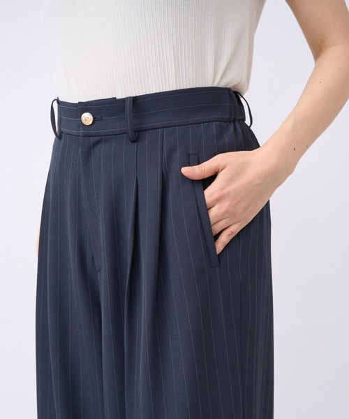 RIVE DROITE（リヴドロワ）の「ピンストライプスラックス（スラックス・レディース・ネイビー/ライトベージュ/ブラウン・38/36）」の7枚目の写真
