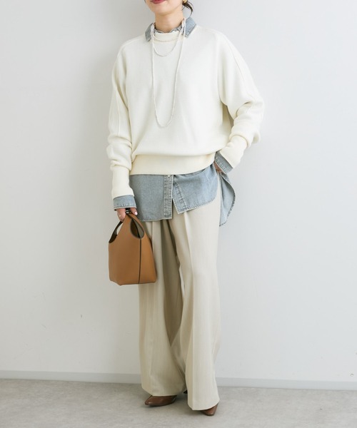 RIVE DROITE（リヴドロワ）の「ピンストライプスラックス（スラックス・レディース・ネイビー/ライトベージュ/ブラウン・38/36）」の14枚目の写真