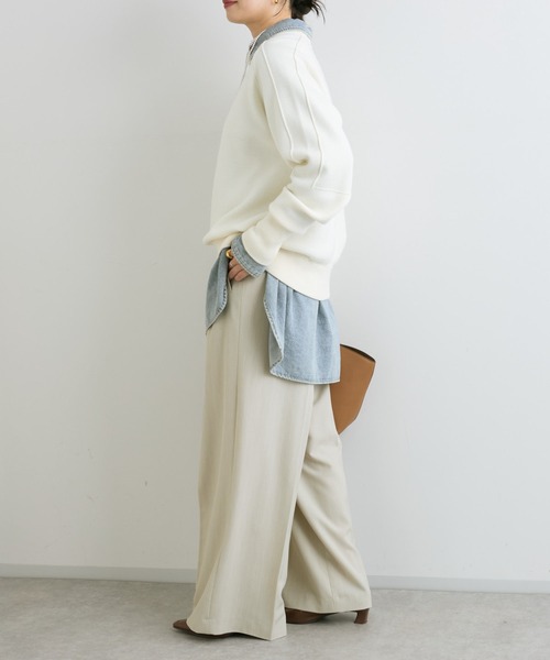 RIVE DROITE（リヴドロワ）の「ピンストライプスラックス（スラックス・レディース・ネイビー/ライトベージュ/ブラウン・38/36）」の15枚目の写真