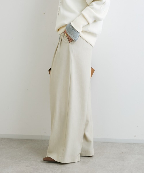 RIVE DROITE（リヴドロワ）の「ピンストライプスラックス（スラックス・レディース・ネイビー/ライトベージュ/ブラウン・38/36）」の12枚目の写真