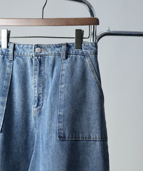 NILWAY（ニルウェイ）の「カットオフデザイン ワイド ストレート ベイカー デニムパンツ（デニムパンツ・メンズ・インディゴブルー/ブラック/ブルー/サックスブルー・SMALL/LARGE/MEDIUM）」の14枚目の写真