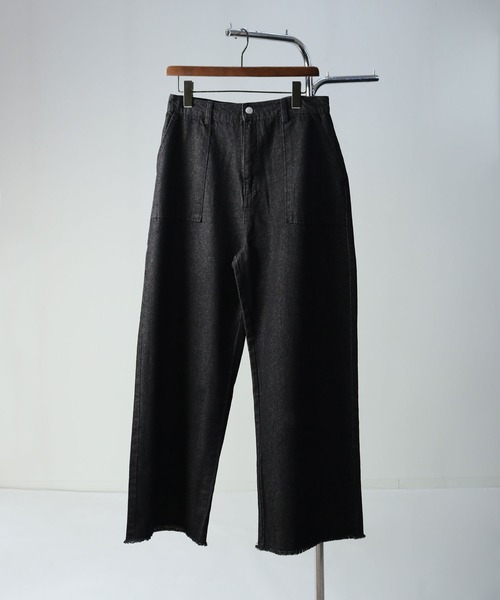 NILWAY（ニルウェイ）の「カットオフデザイン ワイド ストレート ベイカー デニムパンツ（デニムパンツ・メンズ・インディゴブルー/ブラック/ブルー/サックスブルー・SMALL/LARGE/MEDIUM）」の13枚目の写真