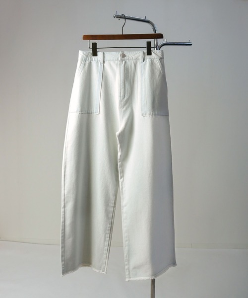 NILWAY（ニルウェイ）の「カットオフデザイン ワイド ストレート ベイカー デニムパンツ（デニムパンツ・メンズ・インディゴブルー/ブラック/ブルー/サックスブルー・SMALL/LARGE/MEDIUM）」の12枚目の写真