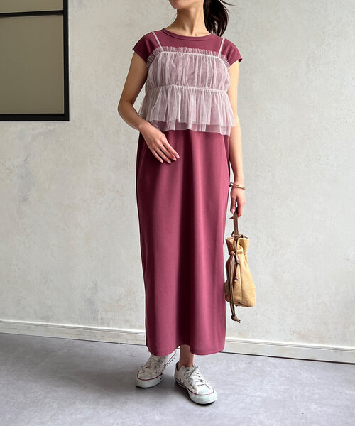 Chez toi(シェトワ)の「チュールビスチェSETカットワンピース(ワンピース・レディース・パープル/ブルー/ブラック・FREE)」の13枚目の写真