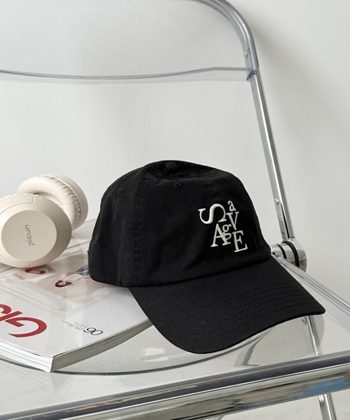 CLEA（クレア）の「savage ロゴ刺繍 カラーキャップ（キャップ・レディース・ピンク/アイボリー/ライトブルー/ネイビー/ベージュ/ブラック・FREE）」の3枚目の写真