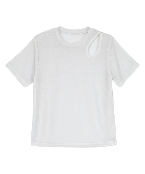 miette(ミエット)の「カットアウトラメトップス(Tシャツ/カットソー・レディース・ブラック/シルバー・FREE)」の16枚目の写真
