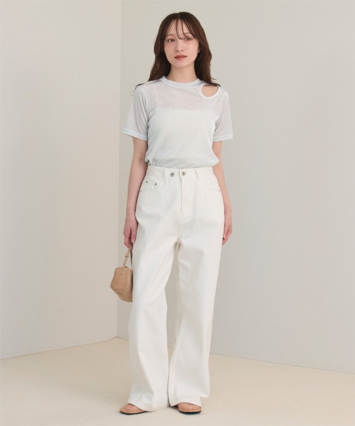 miette(ミエット)の「カットアウトラメトップス(Tシャツ/カットソー・レディース・ブラック/シルバー・FREE)」の10枚目の写真