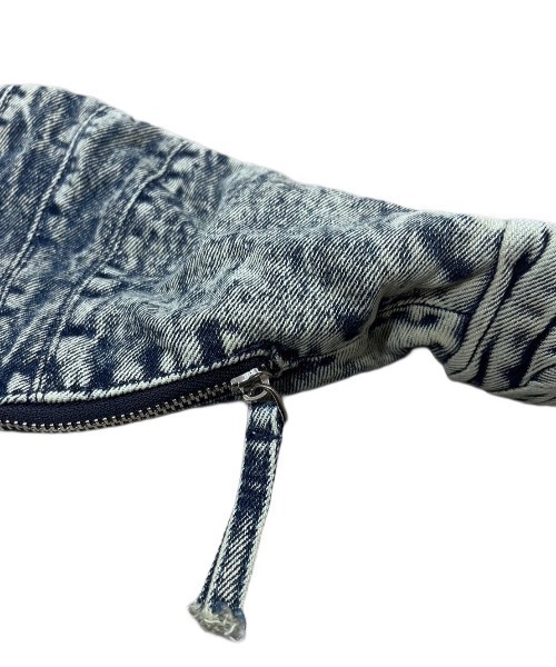 XU（エックスユー）の「ストリートファッション XU エックスユー denim shoulder bag デニムショルダーバッグ デニムバッグ クロワッサンバッグ ミニバッグ ビンテージ風バッグ 肩掛けバッグ Y2K 韓国ファッション 韓国ストリート（ショルダーバッグ・メンズ・ブルー/ブラック・ONE SIZE）」の7枚目の写真
