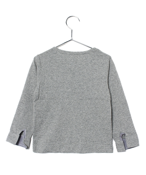 CIAOPANIC TYPY（チャオパニックティピー）の「KIDS 度詰め切替ボートネック（Tシャツ/カットソー・キッズ・グレー/ネイビー・125/95/105/135/115）」の11枚目の写真