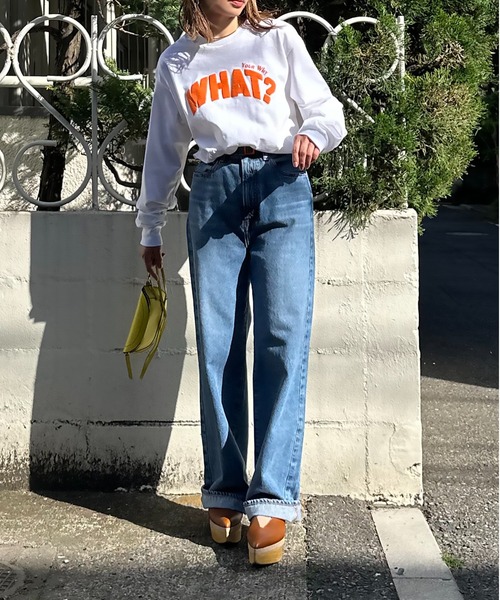 mi via loca(ミヴィアロカ)の「GILDAN 発泡プリント WHAT?ロゴロンT【PT NO. MVL036 ※2A】(Tシャツ/カットソー・レディース・ライトブルー/オフホワイト/ホワイト系その他・MEDIUM/X-LARGE)」の22枚目の写真