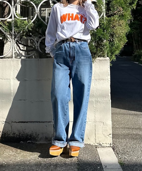 mi via loca(ミヴィアロカ)の「GILDAN 発泡プリント WHAT?ロゴロンT【PT NO. MVL036 ※2A】(Tシャツ/カットソー・レディース・ライトブルー/オフホワイト/ホワイト系その他・MEDIUM/X-LARGE)」の20枚目の写真