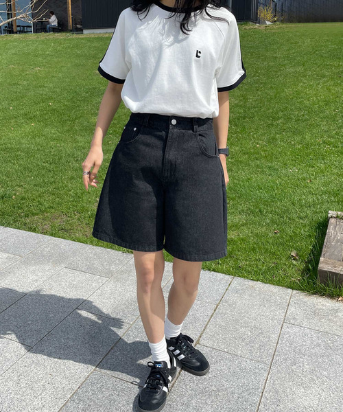 Chillfar（チルファー）の「デニムハーフパンツ（デニムパンツ・レディース・ブラック/サックスブルー・FREE）」の8枚目の写真