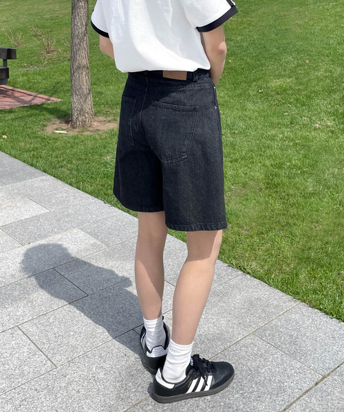 Chillfar（チルファー）の「デニムハーフパンツ（デニムパンツ・レディース・ブラック/サックスブルー・FREE）」の9枚目の写真