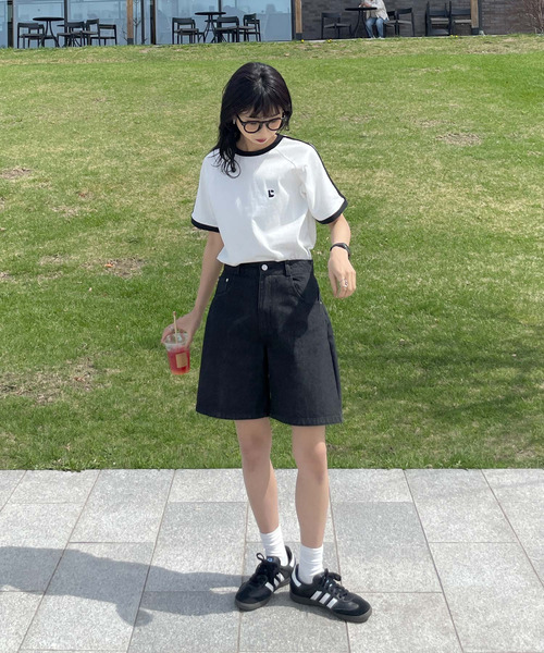 Chillfar（チルファー）の「デニムハーフパンツ（デニムパンツ・レディース・ブラック/サックスブルー・FREE）」の10枚目の写真