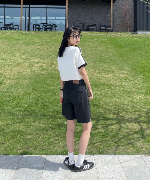 Chillfar（チルファー）の「デニムハーフパンツ（デニムパンツ・レディース・ブラック/サックスブルー・FREE）」の11枚目の写真