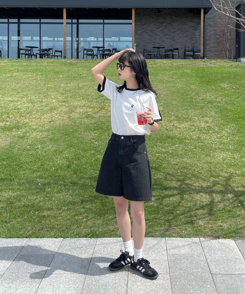 Chillfar（チルファー）の「デニムハーフパンツ（デニムパンツ・レディース・ブラック/サックスブルー・FREE）」の12枚目の写真