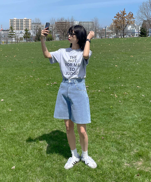 Chillfar（チルファー）の「デニムハーフパンツ（デニムパンツ・レディース・ブラック/サックスブルー・FREE）」の16枚目の写真