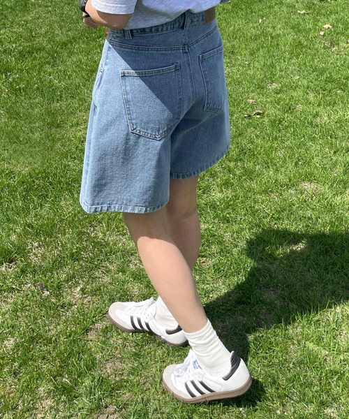 Chillfar（チルファー）の「デニムハーフパンツ（デニムパンツ・レディース・ブラック/サックスブルー・FREE）」の18枚目の写真