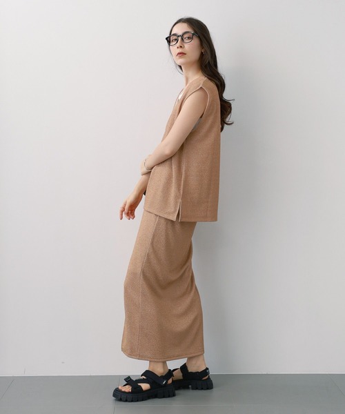 saloon（サルーン）の「SALOON(サルーン)/ラメカットベスト【セットアップ可】（ベスト・レディース・ブラック/その他5・FREE）」の14枚目の写真