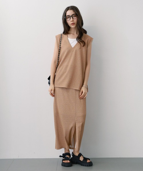 saloon（サルーン）の「SALOON(サルーン)/ラメカットベスト【セットアップ可】（ベスト・レディース・ブラック/その他5・FREE）」の18枚目の写真