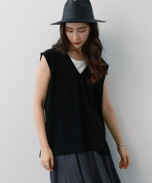 saloon（サルーン）の「SALOON(サルーン)/ラメカットベスト【セットアップ可】（ベスト・レディース・ブラック/その他5・FREE）」の11枚目の写真