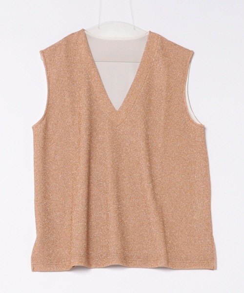 saloon（サルーン）の「SALOON(サルーン)/ラメカットベスト【セットアップ可】（ベスト・レディース・ブラック/その他5・FREE）」の4枚目の写真